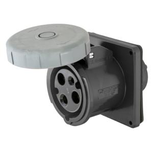 HUBBELL WIRING DEVICE-KELLEMS HBL330R8WDC Iec Pin And Sleeve Receptacle, 30 A, 550 VDC | CE6TFU
