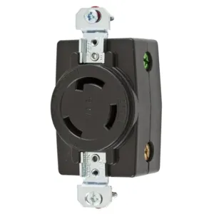 HUBBELL WIRING DEVICE-KELLEMS HBL3330 Flush Receptacle, 30A, 125/250V, 3-Pole, 3-Wire Non Grounding | AC8PYJ 3D109