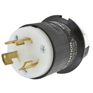 HUBBELL WIRING DEVICE-KELLEMS HBL3331C Male Plug, 30A, 125/250V, 3-Pole, 3-Wire Non Grounding | AC8PYK 3D110