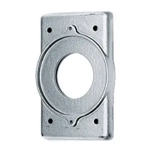 HUBBELL WIRING DEVICE-KELLEMS HBL3394 Wallplate, 1-Gang, 1.72 Inch Opening, Standard Size, Cast Aluminium | BC8YNQ