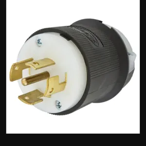 HUBBELL WIRING DEVICE-KELLEMS HBL3521C Male Plug, 20A, 250V/10A, 600VAC, 4-Pole, 5-Wire Grounding | AC8PYU 3D118