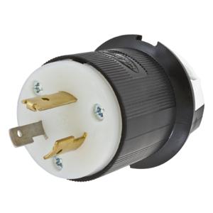 HUBBELL WIRING DEVICE-KELLEMS HBL3721 Male Plug, 20A, 347VAC, 2-Pole, 3-Wire Grounding | BD2ZFR