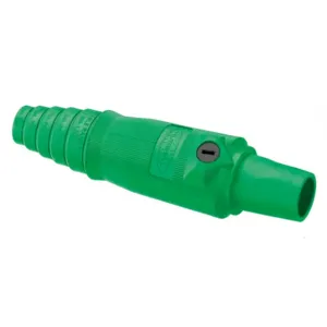 HUBBELL WIRING DEVICE-KELLEMS HBL400FGN Female Plug, Single Conductor, 400 A, Green | AC3WZQ 2XB37