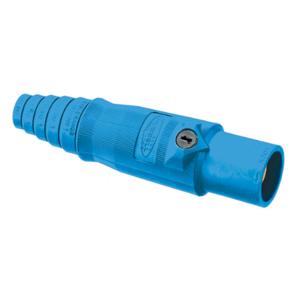 HUBBELL WIRING DEVICE-KELLEMS HBL400MBL Male Plug, Single Conductor, 400 A, Blue | AC3WZV 2XB41