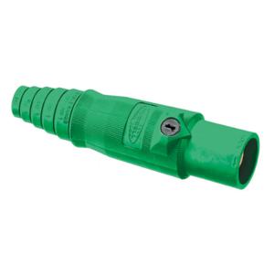 HUBBELL WIRING DEVICE-KELLEMS HBL400MGNM1 Male Plug, Single Conductor, 400 A, Green, 50 Pack | CE6UAK