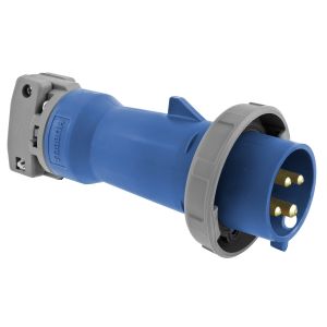 HUBBELL WIRING DEVICE-KELLEMS HBL4100P9W IEC-Stift- und Hülsenstecker, männlich, 100 A, 250 VAC, 3-polig, blau | AE7ZFT 6C556