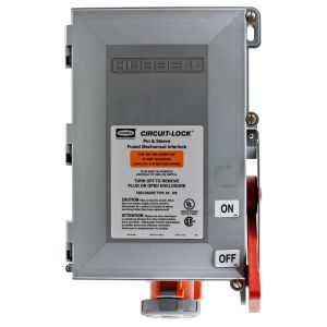 HUBBELL WIRING DEVICE-KELLEMS HBL460MIF12W Mechanically Interlocked Receptacle, 3 Pole, 125 - 250 V, 60 A | AC8QMG 3D795