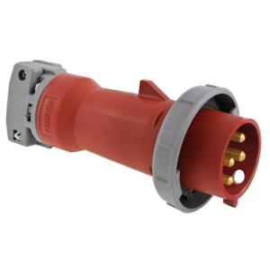 HUBBELL WIRING DEVICE-KELLEMS HBL420P7W Iec Pin And Sleeve Plug, 20A, 480 VAC, Red | AE7YYD 6C125