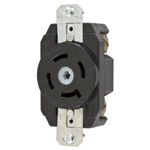 HUBBELL WIRING DEVICE-KELLEMS HBL45305 Flush Receptacle, 30A, 250VDC/600VAC, 50-400 Hz 4-Pole, 5-Wire Grounding | BC8BDZ