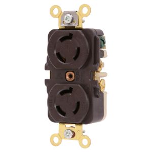 HUBBELL WIRING DEVICE-KELLEMS HBL4550 Duplex Flush Receptacle, 15A, 250V, 2-Pole, 3-Wire Grounding | AE7ZGK 6C575