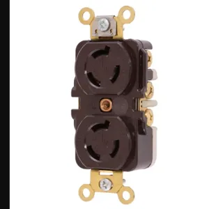 HUBBELL WIRING DEVICE-KELLEMS HBL4550RT Duplex Receptacle, 15A, 250V, 2-Pole, 3-Wire Grounding | BC9KMH