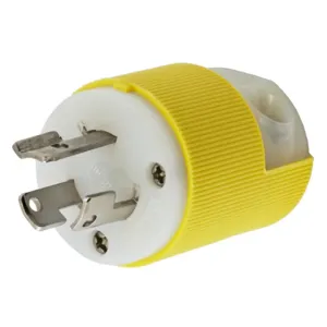 HUBBELL WIRING DEVICE-KELLEMS HBL45CM70C Male Plug, 15A, 250V, 2-Pole, 3-Wire Grounding | BC8YQA