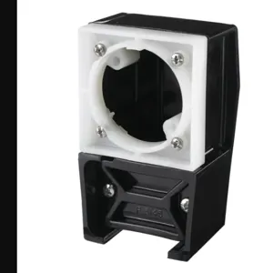 HUBBELL WIRING DEVICE-KELLEMS HBL45WAA Plug And Connector Angle Adapter, Black And White | CE6TCG