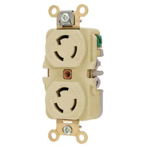 HUBBELL WIRING DEVICE-KELLEMS HBL4700I Duplex Flush Receptacle, 15A, 125V, 2-Pole, 3-Wire Grounding | BC8EKF