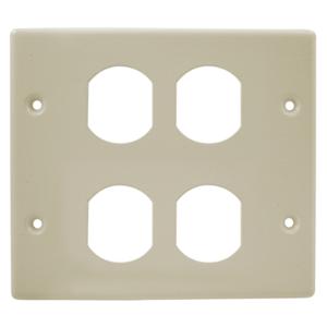 HUBBELL WIRING DEVICE-KELLEMS HBL4747BBIV Raceway Plate Two Gang Duplex Ivory | AB3GAV 1RYR6