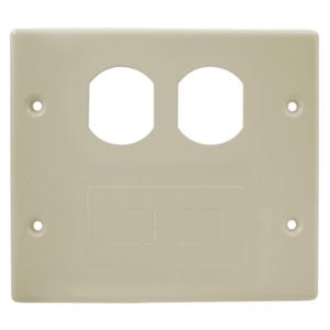 HUBBELL WIRING DEVICE-KELLEMS HBL4747BFIV Raceway Plate Two Gang Ivory | AB3GAX 1RYR8