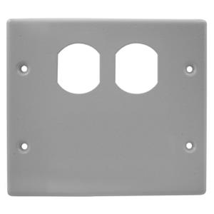 HUBBELL WIRING DEVICE-KELLEMS HBL4747BXGY Raceway Plate Two Gang Gray | AB3GAY 1RYR9