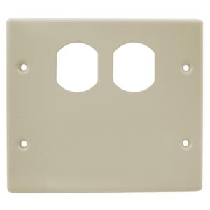 HUBBELL WIRING DEVICE-KELLEMS HBL4747BXIV Raceway Plate Two Gang Ivory | AB3GAZ 1RYT1