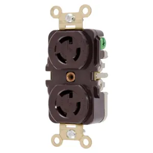 HUBBELL WIRING DEVICE-KELLEMS HBL4750 Duplex Flush Receptacle, 15A, 277VAC, 2-Pole, 3-Wire Grounding | AE7LHE 5Z899