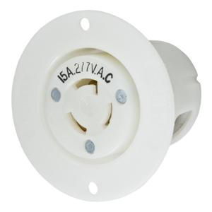 HUBBELL WIRING DEVICE-KELLEMS HBL4785C Flanschdose, 15 A, 277 VAC, 2-polig, 3-Draht-Erdung | BD3TZL