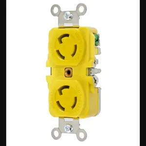 HUBBELL WIRING DEVICE-KELLEMS HBL47CM00 Duplex Receptacle, 15A, 125V, 2-Pole, 3-Wire Grounding | BC8BDE