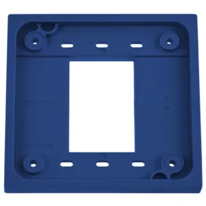 HUBBELL WIRING DEVICE-KELLEMS HBL4APBL Adapter Plate 4-Plex, For 1 And 2 Gang Device Box, Blue, 1 Pk | AC8QMM 3D830