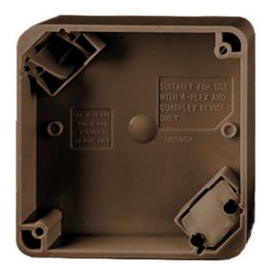 HUBBELL WIRING DEVICE-KELLEMS HBL4PB Tragbare Box 4-Plex, 4 Zoll quadratische Box, Braun, 1 Pk | AE7ZGZ 6C589