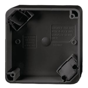 HUBBELL WIRING DEVICE-KELLEMS HBL4PBBK Portable Box 4-Plex, 4 Inch Square Box, Black, 1 Pk | AC8QMP 3D833