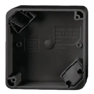 HUBBELL WIRING DEVICE-KELLEMS HBL4PBBK Portable Box 4-Plex, 4 Inch Square Box, Black, 1 Pk | AC8QMP 3D833