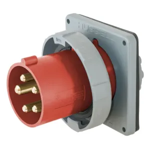 HUBBELL WIRING DEVICE-KELLEMS HBLS560B7W Iec Pin And Sleeve Inlet, 60 A, 277 - 480 VAC, 4 Pole | BD3XAL