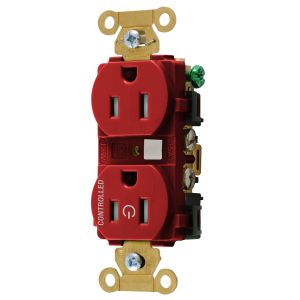 HUBBELL WIRING DEVICE-KELLEMS HBL5262C1RTR Gerade Buchse, 15A, 125V, 2P - 3W, Rot | CE6QWN