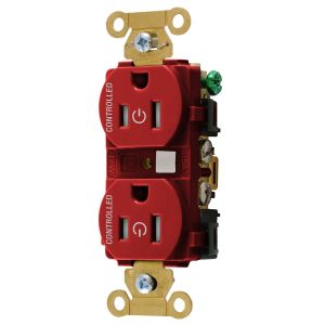 HUBBELL WIRING DEVICE-KELLEMS HBL5262C2RTR Gerade Buchse, 15A, 125V, 2P - 3W, Rot | CE6QWX