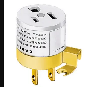 HUBBELL WIRING DEVICE-KELLEMS HBL5273L Plug Adapter, 15 A, 125 V, White | CE6YAM