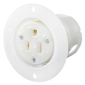 HUBBELL WIRING DEVICE-KELLEMS HBL5279C Straight Blade Receptacle, 2-P 3-W Grounding, 15A 125V, 5-15R, White, 1 Pk | AE7LGF 5Z875