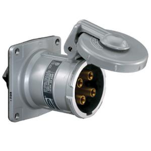 HUBBELL WIRING DEVICE-KELLEMS HBL530RS1WR Pin And Sleeve Receptacle, Female, 30 A, 600 VAC, 3 Pole | BC8MTH