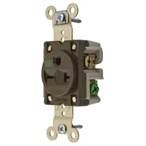 HUBBELL WIRING DEVICE-KELLEMS HBL5461WR Receptacle, Flush Mount, 20A | BD4EDW 49YL11