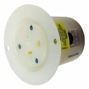 HUBBELL WIRING DEVICE-KELLEMS HBL5479C Straight Receptacle, 20A 250V, 6-20R, White, 1 Pk | AC8QNL 3D912