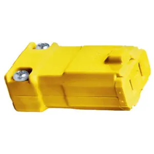 HUBBELL WIRING DEVICE-KELLEMS HBL5869VY Female Connector,Straight, 15A 125V, 1-15R, Yellow, 1 Pk | AE7LGL 5Z882