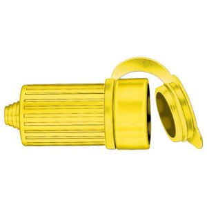 HUBBELL WIRING DEVICE-KELLEMS HBL60CM18 Weatherproof Boot, 15A And 20A Straight Blade, Yellow, 1 Pk | AC8QNY 3D945