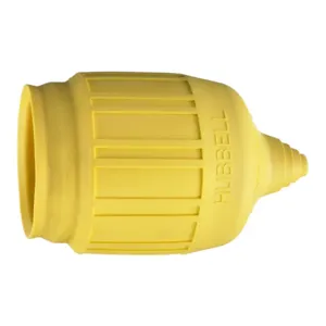 HUBBELL WIRING DEVICE-KELLEMS HBL60CM31 Weatherproof Device Boot, For 20A And 30A, 3 Wire Plugs And Connector, Yellow | AC8QPA 3D949