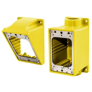 HUBBELL WIRING DEVICE-KELLEMS HBL60CM83AK Fd Box, 3/4 Inch Npt, Yellow, Npt | BD3VDM