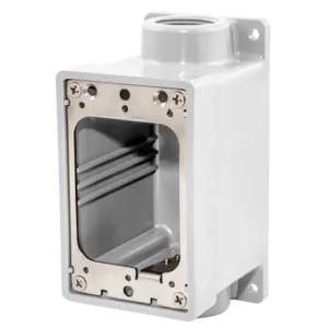 HUBBELL WIRING DEVICE-KELLEMS HBL60CM84WA Fd Box, 1 Inch Npt, White | BD3VDN