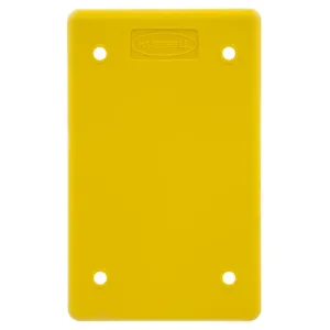 HUBBELL WIRING DEVICE-KELLEMS HBL60CM88 Blank Plate, 1-Gang, Fs/Fd Style, Yellow | BC9DBY