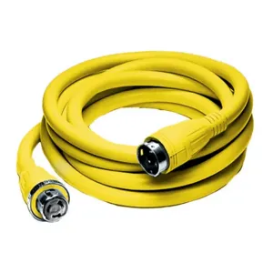 HUBBELL WIRING DEVICE-KELLEMS HBL61CM52 Marine Cord Set 50ft 6/4 50a Stow Yellow | AB3NJM 1UKB3