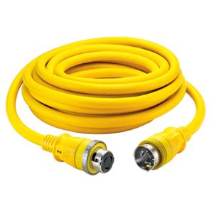 HUBBELL WIRING DEVICE-KELLEMS HBL61CM52LED Marine Cord Set 50ft 6/4 50a Stow Yellow | AB3NJN 1UKB4