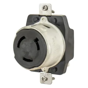 HUBBELL WIRING DEVICE-KELLEMS HBL63CM70 Flush Mount Receptacle 125v 50a 2p 3w | AC8QPU 3D980