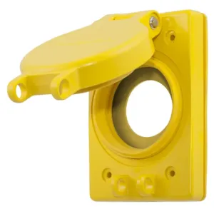 HUBBELL WIRING DEVICE-KELLEMS HBL6500 Weather Protective Lift Cover, Yellow | AH8ZXX 39DZ95