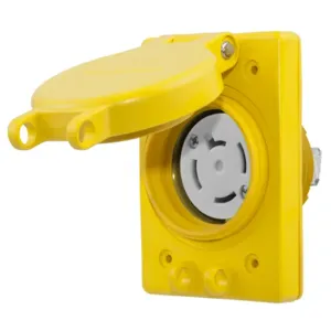 HUBBELL WIRING DEVICE-KELLEMS HBL67W09 Watertight Locking Receptacle, Non-NEMA, 4 Poles, 4 Wires, 3 Phase | BD4EEB 49YK38