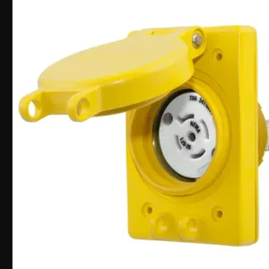 HUBBELL WIRING DEVICE-KELLEMS HBL67W83 Watertight Locking Receptacle, 4 Poles, 5 Wires, 3 Phase | BD4HZE 49YK45