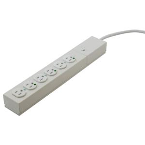 HUBBELL WIRING DEVICE-KELLEMS HBL6HG6 Power Outlet Strip, 15A, 125V, 6 Feet Cord Length | BD3WWT